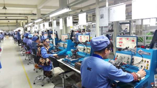 Employees in production in Shenyang